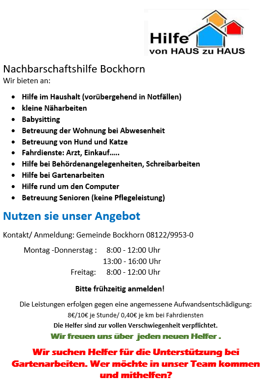 Nachbarschaftshilfe neu